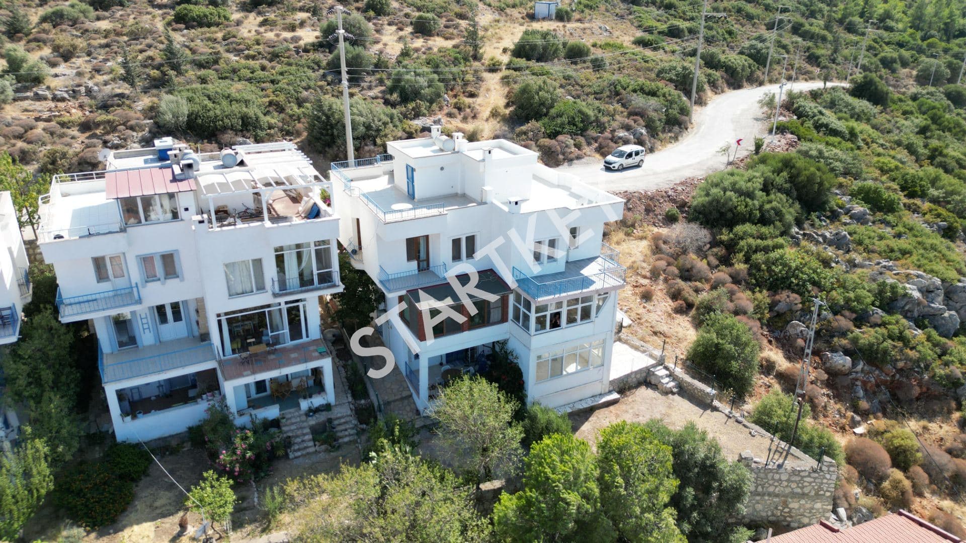 Datça Merkezde Deniz Manzaralı Satılık İkiz Villa — kare 5